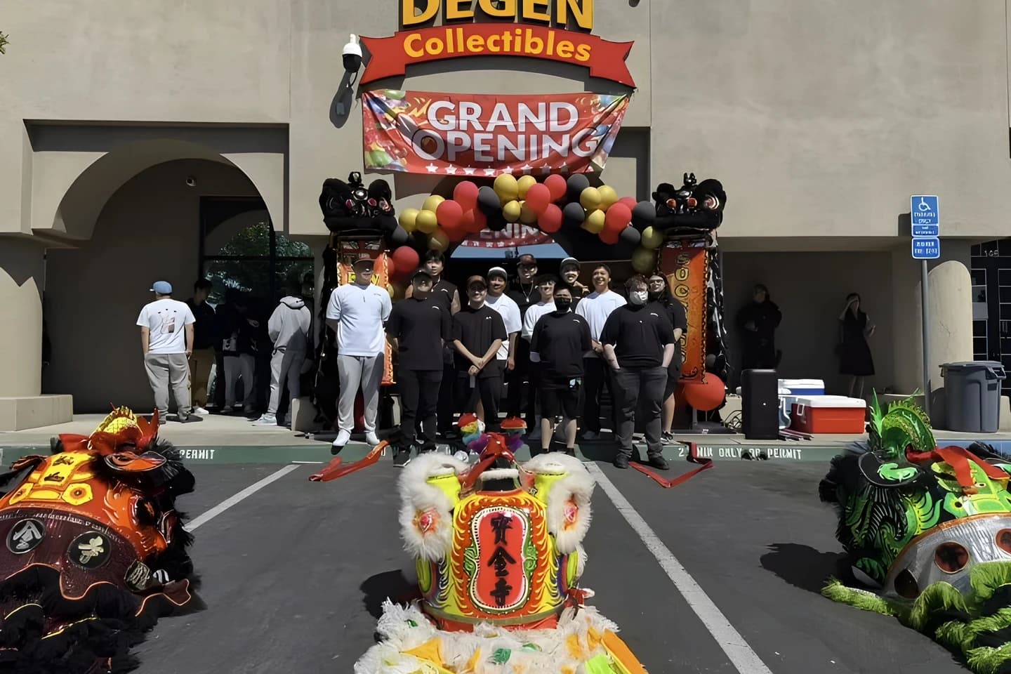 Degen Collectibles grand opening outside the San Jose shop